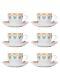 Ceramic Tea Cup Saucer Set  210 ML, Set of 12 (6 Cups & 6 Saucer)
