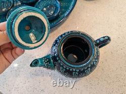 Ceramic Turkish Tea and Platter Set, 21 pcs, from Istanbul Grand Bazaar