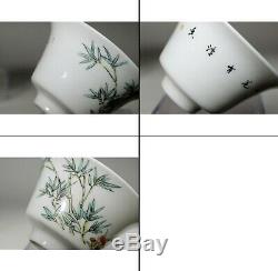 Chinese Guangxu (1875-1908) Set of 2 covered tea cups #3656