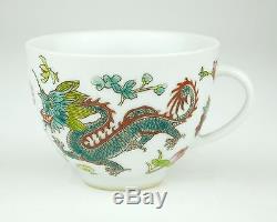 Chinese Porcelain Dragon Phoenix Tea Set Teapot Tray Cup Ceramic Enamel Colorful