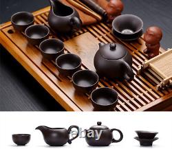 Chinese Real Zisha Purple Clay Tea Set Oriental China Tea Set 18pcs Tea Pot Cups