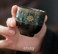 Chinese Tea Complete Set Ceremony Semi Automatic Stone Mill Ceramic Pot Cups