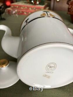 Christian Dior Casablanca Set of 4 Tea Cups and Saucers with Pot ULTRA RARE