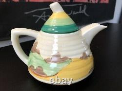 Clarice Cliff Bizarre Secrets Teapot, Cup Saucer & Tea plate set