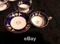 Coalport Tea Set Cobalt Blue Tea Cups and Saucers 24 Pieces