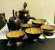 Coconut Shell Tea Set 100% Natural Ceylon 6 Cups, 1Pot &1Sugar cup Handmade 8 pcs