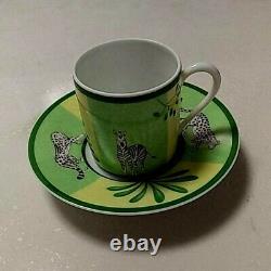 Coffee Mug Cup Hermes Africa Green Animal Tableware set Porcelain Tea New