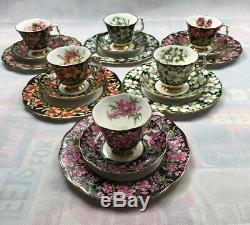 Complete Set Royal Albert Provincial flowers Tea Cup & Saucer & Plate 36 Pieces