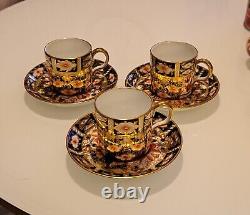 Crown Derby Antique 2451 Small Pt Tea Set Sugar Bowl, Cups, Saucers Jug 1912/13