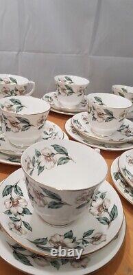 Crown Staffordshire Tea Set, Christmas Rose, x8 Tea cups, Saucers & Side Plates