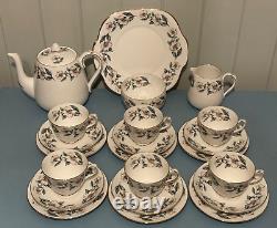 Crown Staffordshire Tea Set Pear Blossom Pattern Floral Decorated
