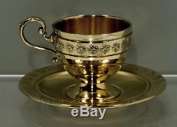 Currier & Roby Sterling Tea Set Cup & Saucer c1920 NEW YORK