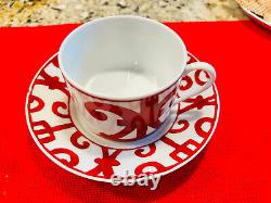 DMGD HERMES Balcon du Guadalquivir Red Large Breakfast CUP And Saucer Tea Coffee