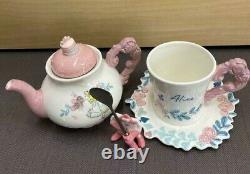 Disney Alice in Wonderland Pot Cup Saucer Tea Spoon Set