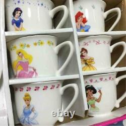 Disney Princess Tea Cup & Saucer Bell Ariel Cinderella Jasmine Aurora Set