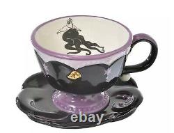 Disney Store Japan Ursula Tea Pot & 2x Tea Cup & Saucer Set The Little Mermaid