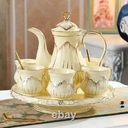 European Luxury Home Drinking Utensils Ceramic Coffee Cup Set English Afternoon