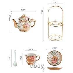European Style Tea Cups and Saucers Set Tea Cup Set Coffee Tea Set for Home