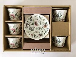Exceed Bon Buckingham Keito Japan Floral Scalloped Teacup Saucer 10 Piece Set
