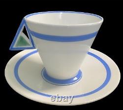 Exceptional Shelley Eric Slater 11755 Blue Truncated J Mode Teacup & Saucer Set