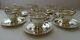 FISHER STERLING 600 Silver Tea & Coffee Cup Holders & Plates 8 Persons Set