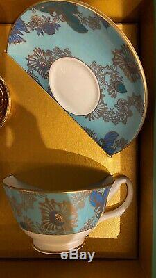 Fortnum & Mason Butterfly High Tea Cups, Saucers & Tea Strainer Set of 2