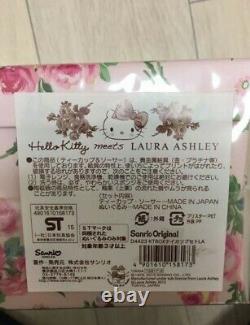 Gift Hello Kitty meets LAURA ASHLEY Tea cup set & mascot Doll Rosa F/S Japan New