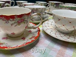 Grace's porcelain teaware tea cup & saucer Lot of 12 Set's mix lot Flowers