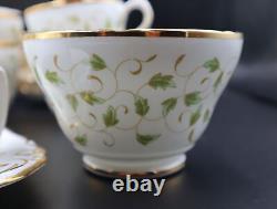 Grosvenor Fine Bone China Green and Gold Ivy Ten person Tea Set