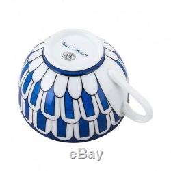 HERMES Bleu DAilleurs Tea Cup & Saucer 200ML 030016P White Blue 2 Piece Set New