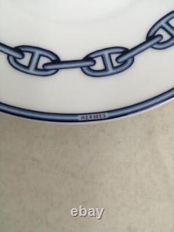 HERMES Chaine D'ancre cup and saucer Blue White dinnerware coffee 1 Set #2033D