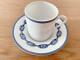 HERMES Chaine d'Ancre Tea Cup & Saucer Set of 1 Pottery Porcelain Blue Unused
