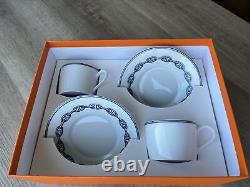 HERMES Cup Saucer Chaine D'Ancre Blue Cup Saucer Coffee New