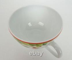 HERMES Le Jardin de Pythagore Porcelain Tea Cup Saucer Set Berry Tableware