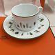 HERMES Mesclun Tea Cup & Saucer 2 Sets While Green French Porcelain