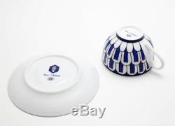 HERMES Porcelain Tea Cup Saucer 2 set Tableware Bleus D'Ailleurs Dish Ornament