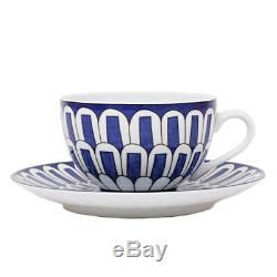 HERMES Porcelain Tea Cup Saucer Bleus D'Ailleurs Blue Tableware set Ornament New