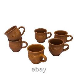 Handcrafted Terracotta Clay Tea / Coffee Kullad Cups / Mug, (set Of 6)