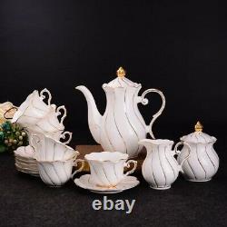 Handmade Gold Bone China Coffee Cup Set