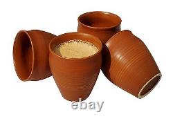 Handmade Tea / Coffee Clay Kulhad Mugs, (set Of 4, 200 Ml)