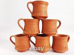 Handmade Terracotta Tea / Coffee Cups (set Of 6, 120 Ml)