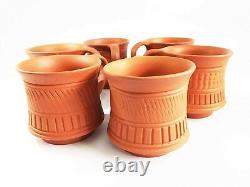 Handmade Terracotta Tea / Coffee Cups (set Of 6, 120 Ml)