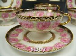 Haviland Mckinley President Drop Rose Footed Tea Cup & Saucer Set #5