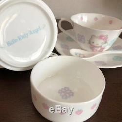 Hello Kitty NIKKO Ceramic Tea Cup Mug Set Sugar Pot Angel 1997 Sanrio 30th Anni