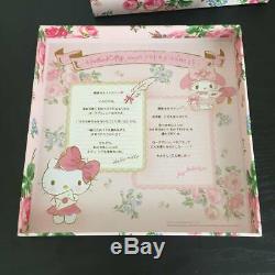 Hello Kitty meets LAURA ASHLEY Tea cup set & Mascot Plushie Doll RARE Sanrio