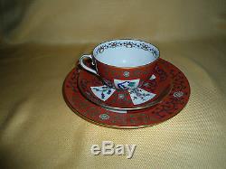 Herend Gödöll Breakfast morning set with tea cup and 2 plates porcelain