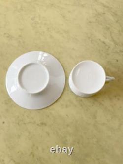 Hermes Aegean Soleil Tea Cup and Saucer white porcelain coffee Egee
