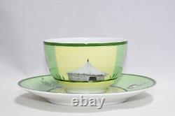 Hermes Africa Tea Cup and Saucer 2 set Green porcelain coffee animal R330