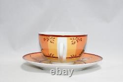 Hermes Africa Tea Cup and Saucer 2 set orange porcelain dinnerware coffee animal