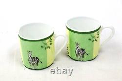 Hermes Africa Tea Cup and Saucer Set of 2